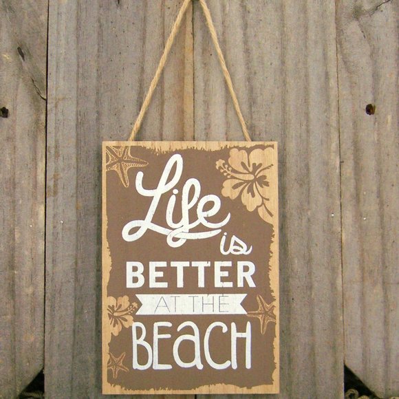 Tropical Family Home Sign 'Life is better at the Beach' Choice of four colors - Picture 4 of 9